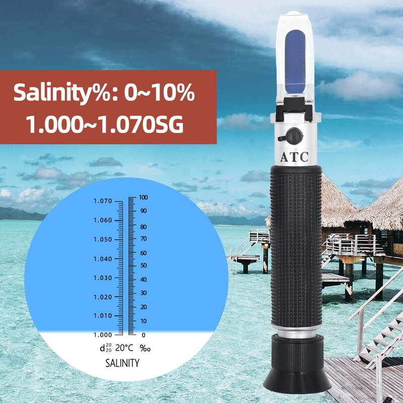 Salinity Refractometer Manufacturer - Handheld Aquarium Seawater Salinometer for Aquarium