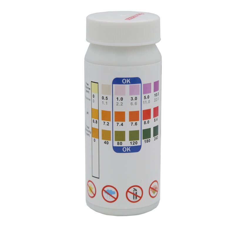 Water Test Strips Manufacturer - 3 1 Water Quality Litmus Paper Free Chlorine/Bromine PH Total Hardness for Pool Spas Easy pH