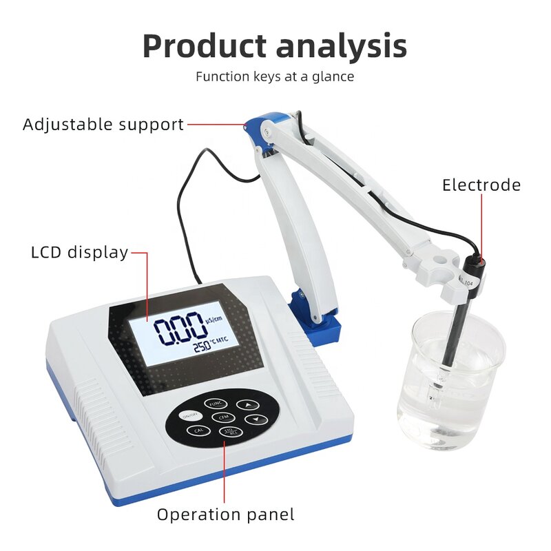 Conductivity Meter Manufacturer - Wholesale Benchtop 50 Sets Data Storage EC Meter for Laboratory