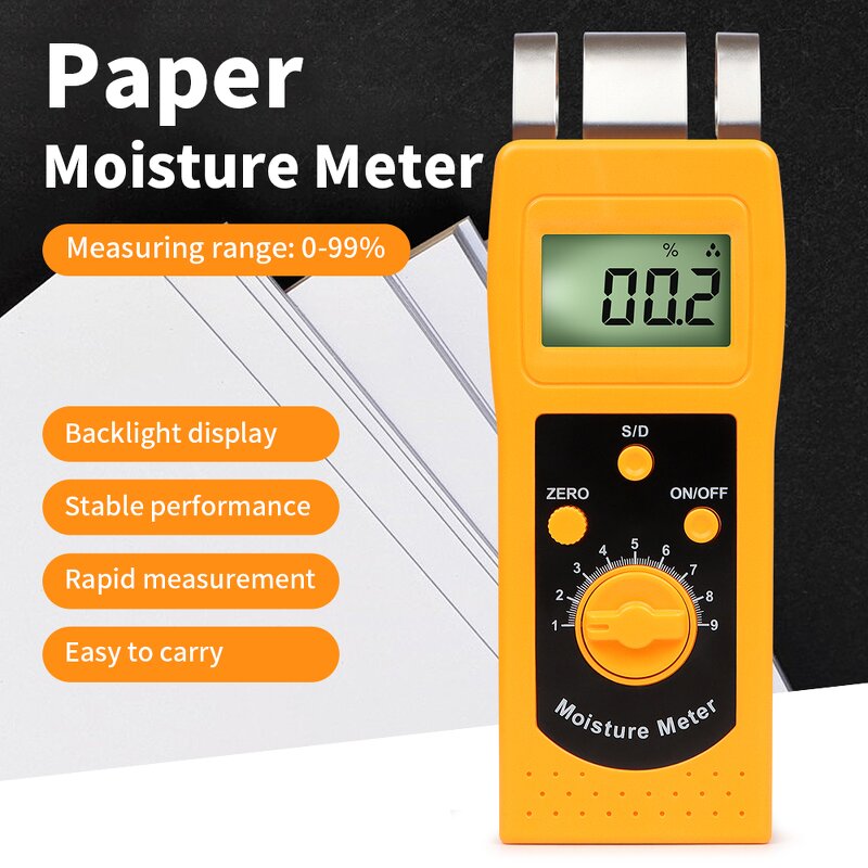 Paper Moisture Meter Manufacturer - High Precision DM200P DM200P+ Digital Paper Products Hygrometer DM200PB Carton Box