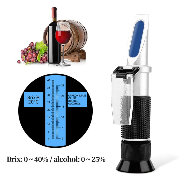 Alcohol Refractometer Manufacturer - 0-25% Brix 0-40% Portable Hand Held Meter Honey