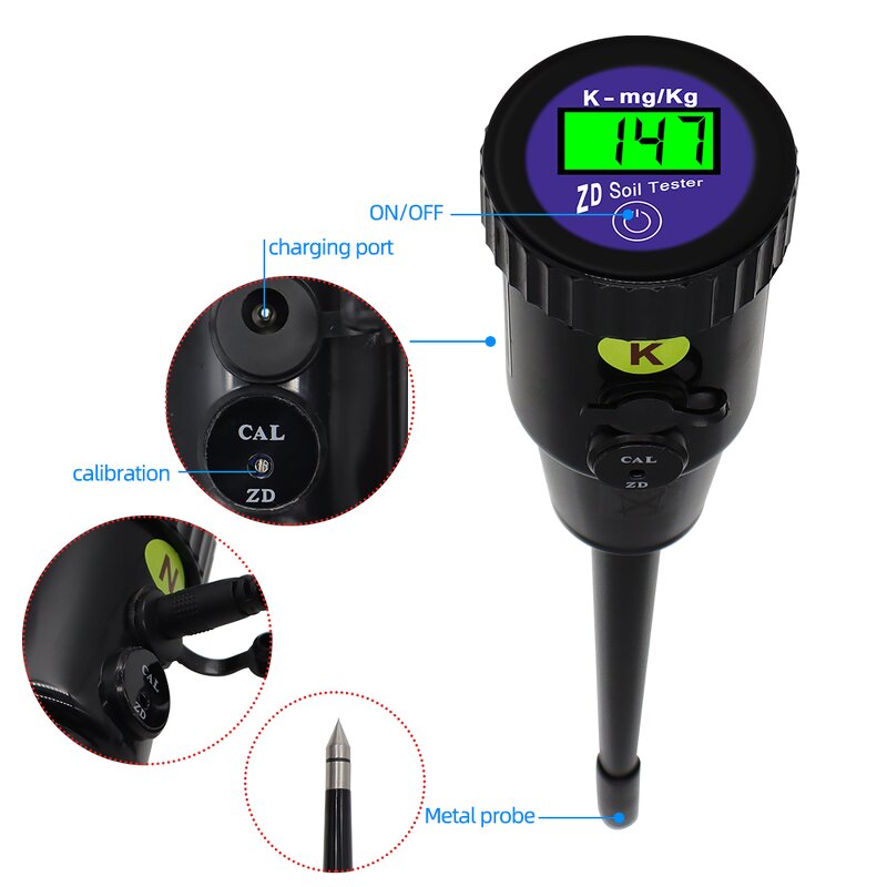 Soil Tester Manufacturer - ZD NPK Soil Instant Tester Nutrient Nitrogen Phosphorus Potassium ZD Soil Ph Meter