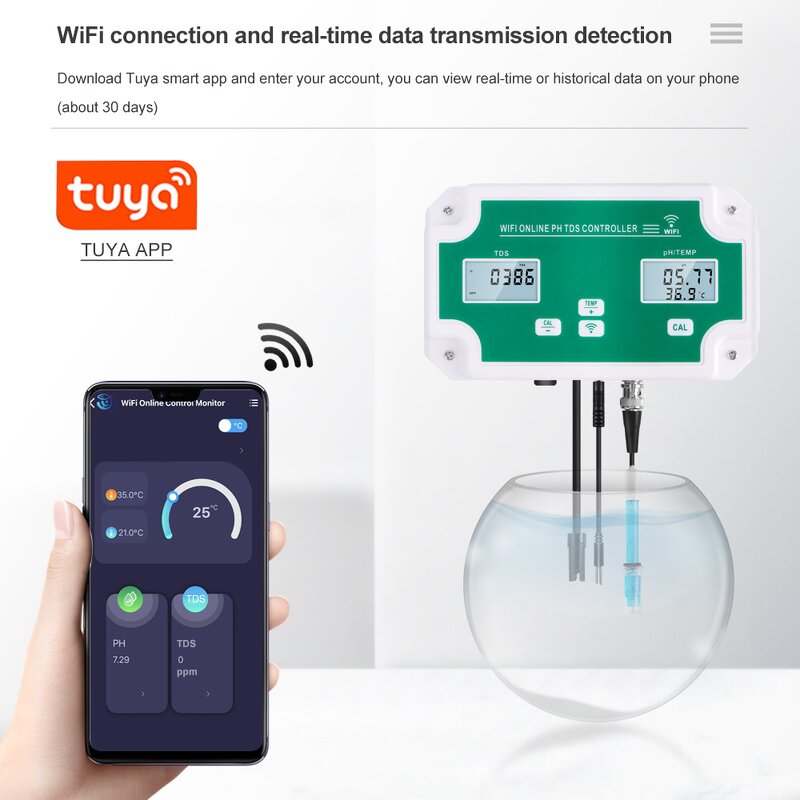 PH Test Pen Manufacturer - WIFi 3 in 1 PH TDS Temp Digital Water Quality Swimming Pool Laboratory Aquarium Ph Sensor