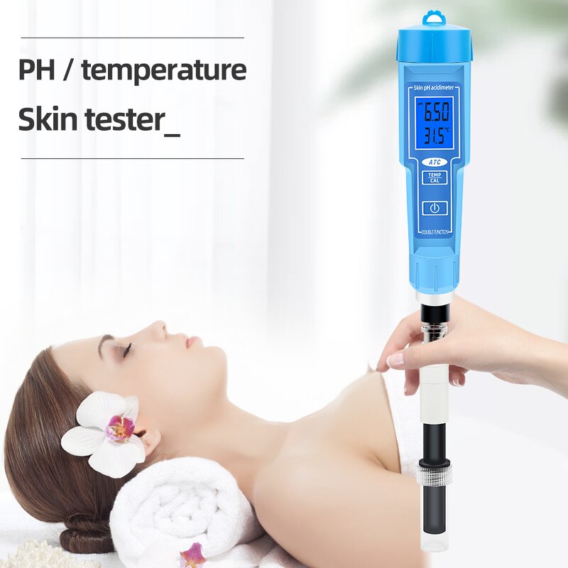Water Quality Detector Manufacturer - PH-61181 Precision Skin pH Acidimeter Digital 2 in 1 pH Temp for Meat Cosmetic Water