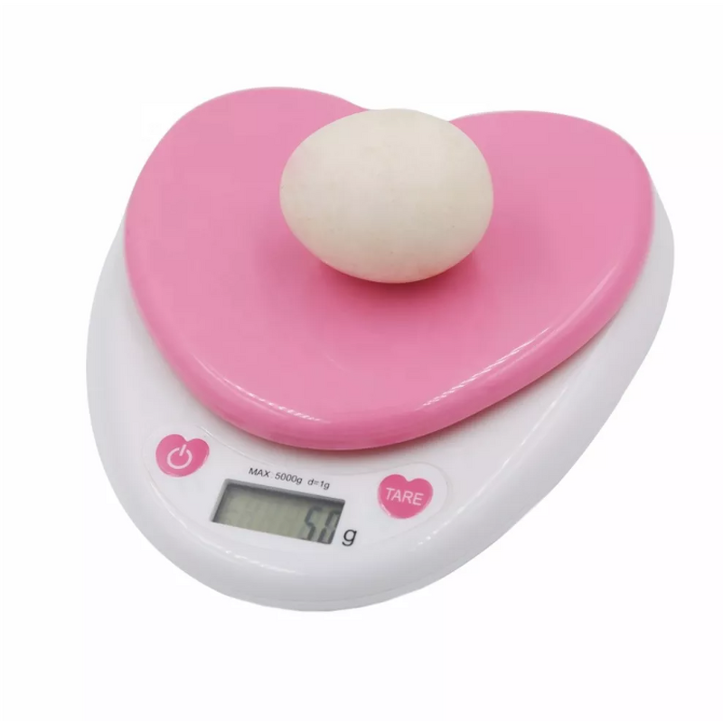 Electronic Scale Manufacturer - Mini LED Baking Heart-shaped Home Kitchen Pocket 5kg 1g Precision Battery Powered Jewelry