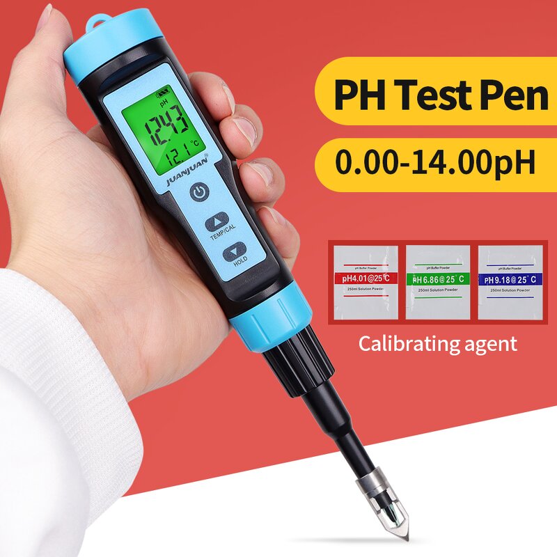 PH Meter Manufacturer - Portable Digital YY-1030 Backlight Dough Soil Waterproof Test Pen With Metal Protective Glass Electrode