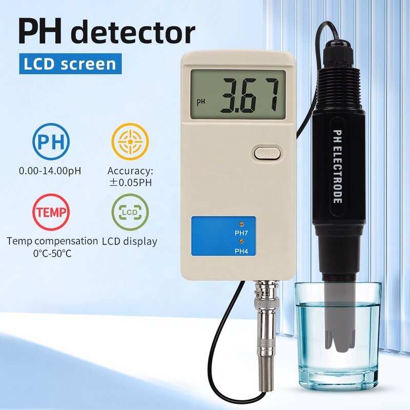 PH Tester Manufacturer - Factory Price Portable LCD 0-14PH Temperature Compensation Water Quality for Laboratory Use Plastic