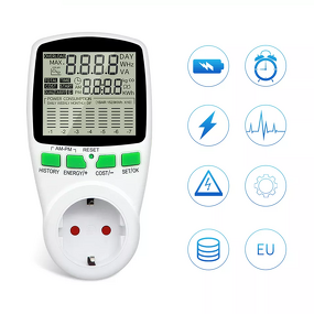 Power Analyzer Manufacturer - LCD Display Digital Electric Meter Timer Socket Multi-Plug Compatibility AC Consumption Voltage