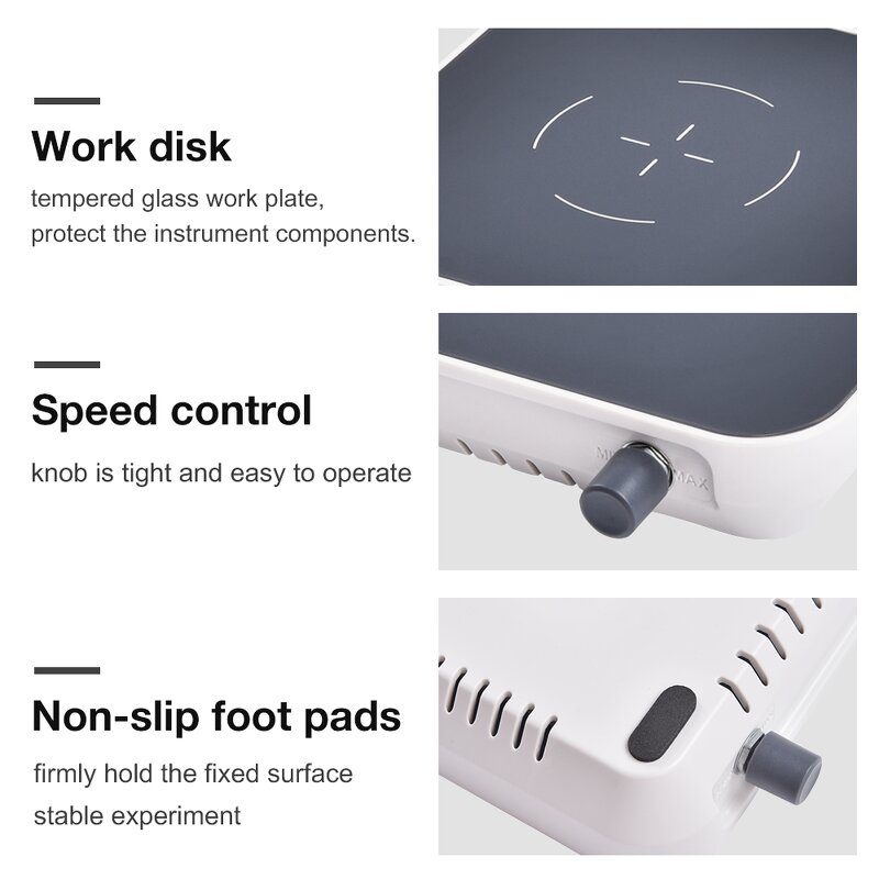 Magnetic Stirrer Manufacturer - Factory Price 1500rpm Adjustable Speed Small Laboratory Hot Plate with Heating Price