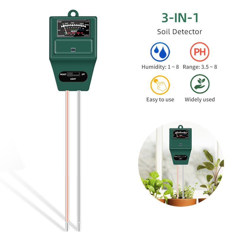 Soil Ph Meter Manufacturer - 3 in 1 Digital Soil Moisture Monitor Fertility Nutrient Analyzer Garden Use