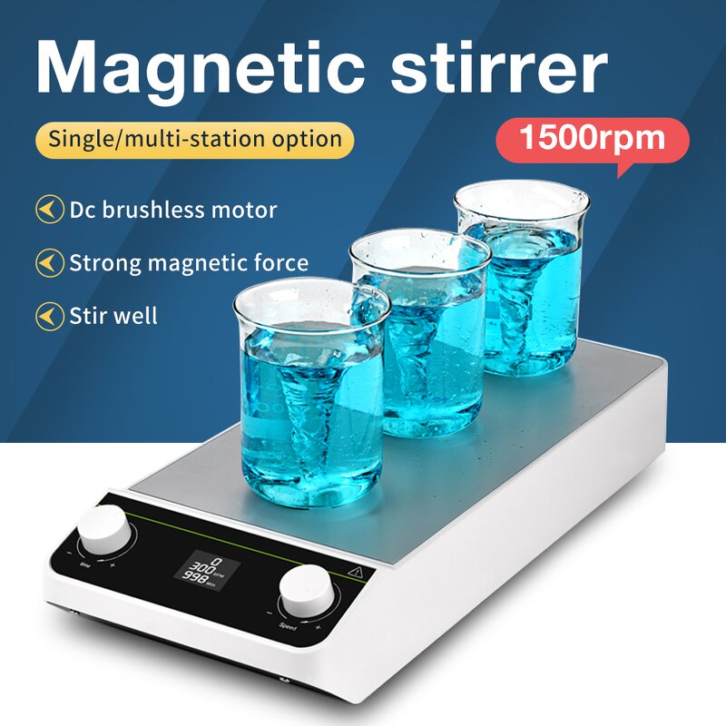 Magnetic Stirrer Manufacturer - Wholesale Price 3 4 8 12 Positions Digital Stainless Steel Cheap Hotplate Multi Position for Lab