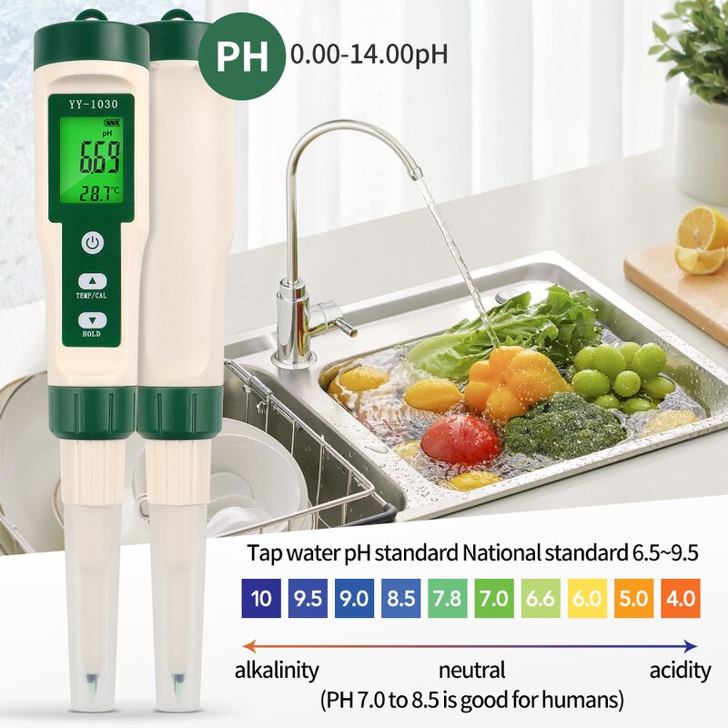 Food PH Meter Manufacturer - Portable YY-1030 Digital Backlight Dough Meat Fruit Water Quality Detection Pen for Cheese
