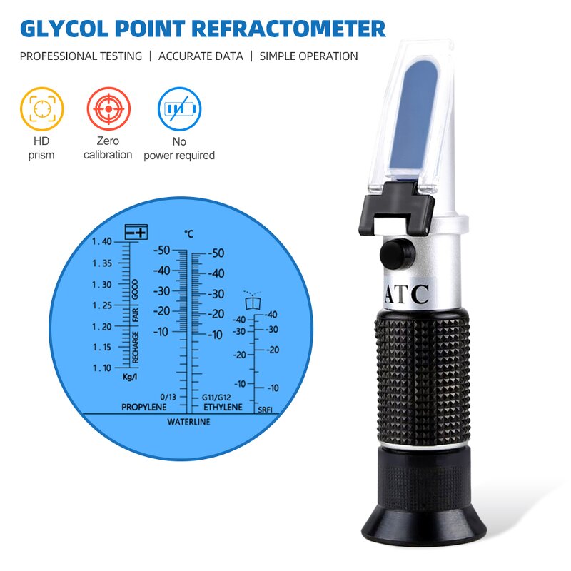 Refractometer Manufacturer - New High Quality Good Price Portable Hand-held Battery Acid Antifreeze Cleaning Fluid Coolant Car Antifreeze