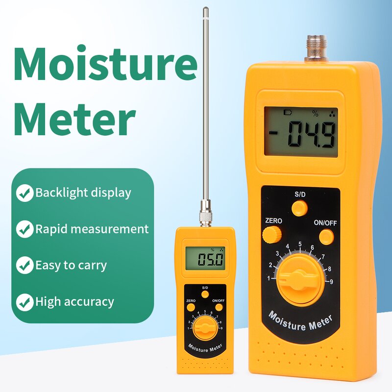 Moisture Meter Manufacturer - High Quality DM300L Portable Backlight Soil Silver Sand Hygrometer With Sensor