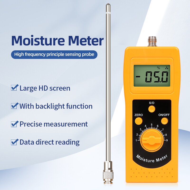 Moisture Meter Manufacturer - New DM300F LCD Backlight Tester for Sand Hygrometer 5-90%RH Ceramic Powder Humidity Measurement