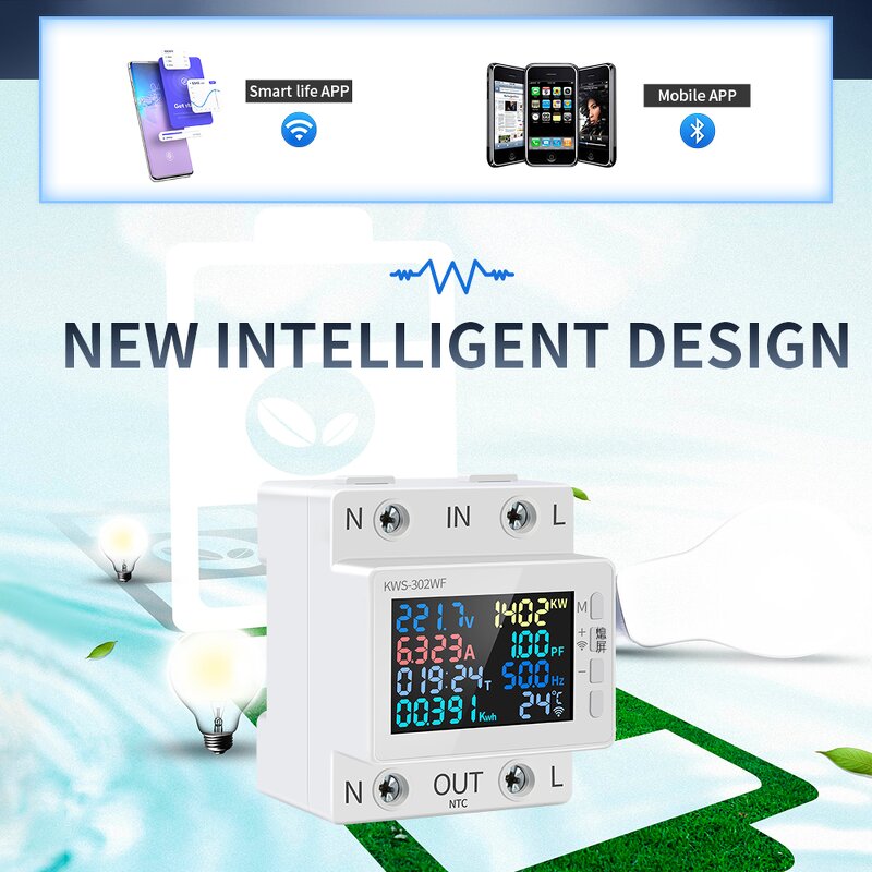 AC Digital Multimeter Manufacturer - New Arrivals KWS-302 Multifunctional Guide Voltage Ammeter Volt Amp Watt Meter Tester
