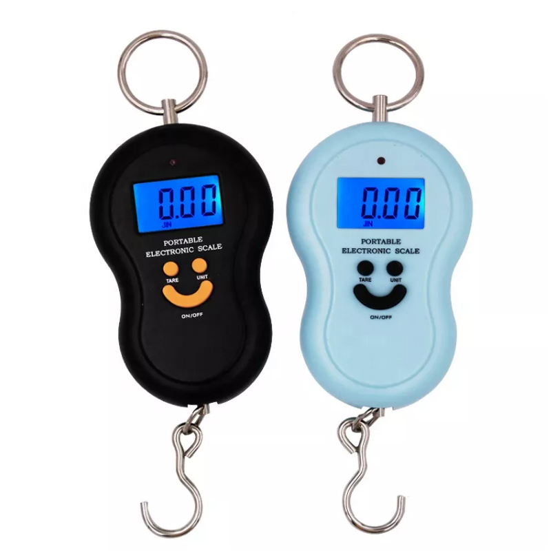 Hanging Scale Manufacturer - New 50Kg *10g Electronic Smile Face with BackLight Luggage Fishing Pocket Weight Kg Lb OZ
