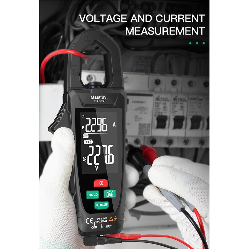 Digital Clamp Meter Manufacturer - FY382 True RMS Capacitance NCV Ohm Hz Tester 9999 Counts DC/AC Current Detector Professional