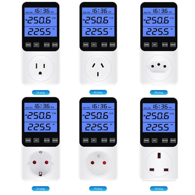 Power Meter Manufacturer - Display Power Consumption Meter Eu Data Logger Current
