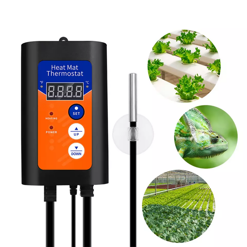 Heat Mat Thermostat Manufacturer - Digital 1000W 230V Temperature for Hydroponic Plants Germination Reptiles