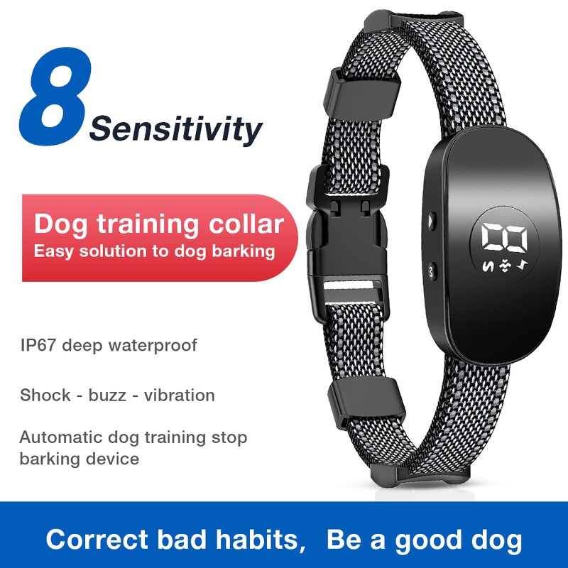 Dog Bark Stop Device Manufacturer - New Intelligent Electric Waterproof and Adjustable Training Collar for Pet Dogs Factory