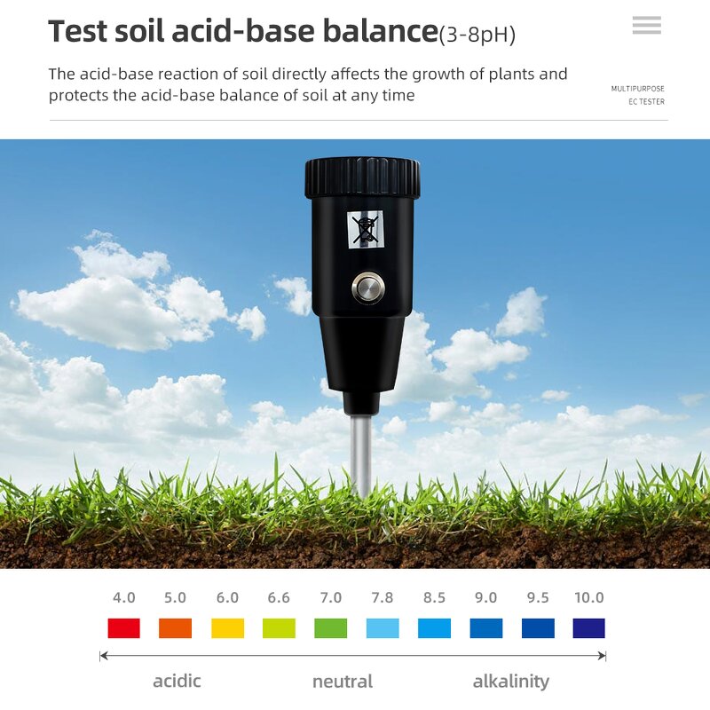 Ph Sensor Manufacturer - ZD-06 Electrode Probe Waterproof Garden Plant Moisture Soil Testing Kit LCD Display Soil Ph Meter