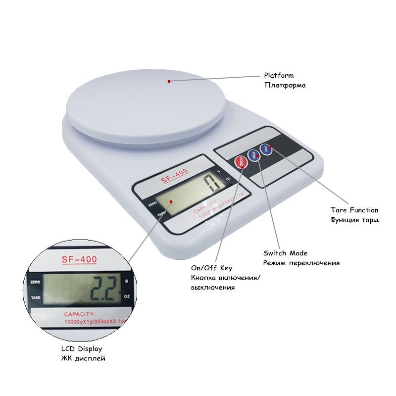 Digital Scale Manufacturer - 10KG 1g Household Kitchen Electronic Weight Food Cooking Measure Platform Weighting Baking Tool