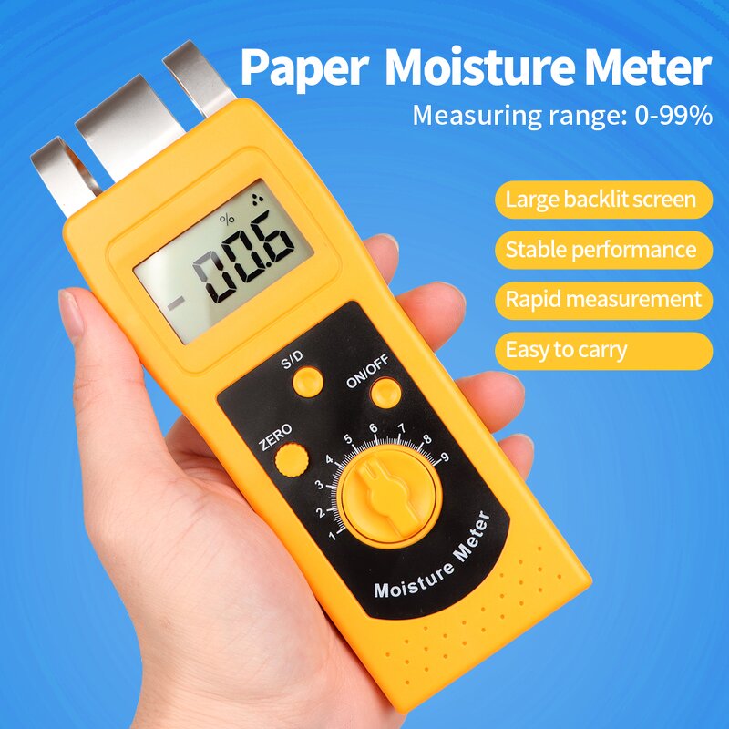 Paper Moisture Meter Manufacturer - High Precision DM200P DM200P+ Digital Paper Products Hygrometer DM200PB Carton Box