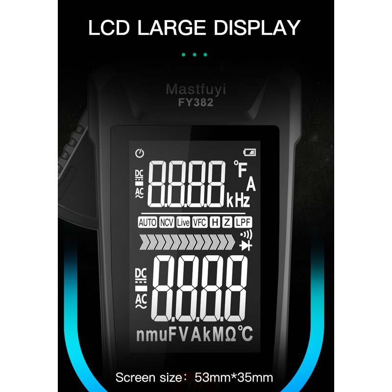 Digital Clamp Meter Manufacturer - FY382 True RMS Capacitance NCV Ohm Hz Tester 9999 Counts DC/AC Current Detector Professional