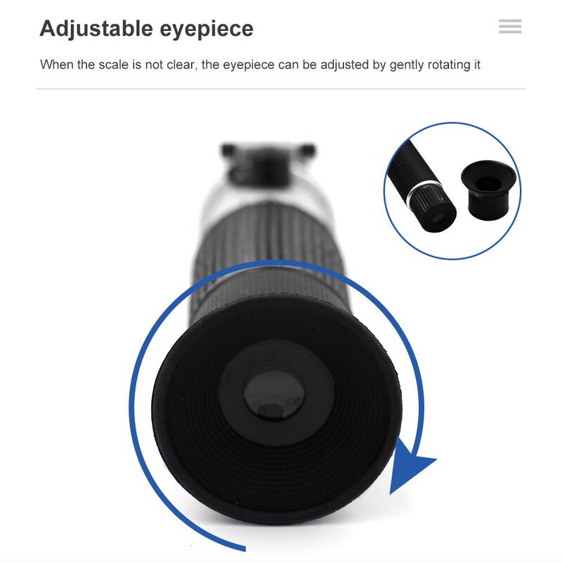 Refractometer Manufacturer - Handheld ATC for Sugar and Calibration Oil 0-32% Range for Fruit and Vegetables