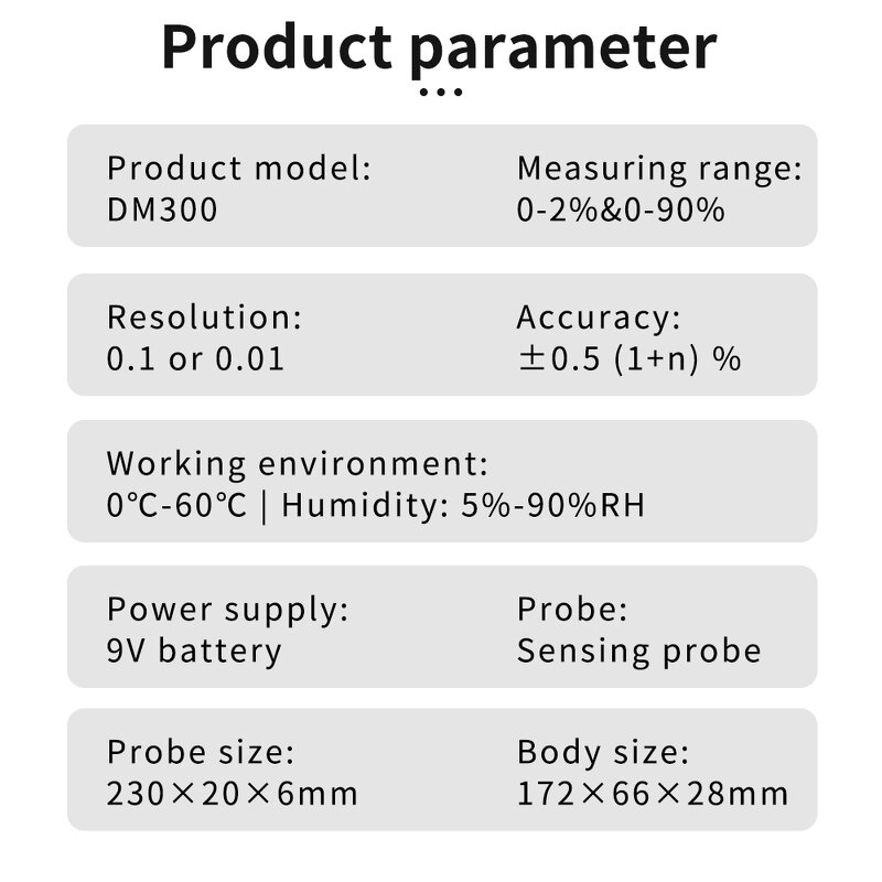 Moisture Meter Manufacturer - High Quality DM300 Portable Hygrometer Humidity Analyzer With Sensor Widely Used