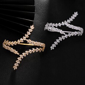 Fine Bracelets Manufacturer - Wheat Ear Zircon Bracelet Shining Elegant for Party Plant Wrapped
