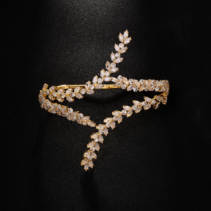 Fine Bracelets Manufacturer - Wheat Ear Zircon Bracelet Shining Elegant for Party Plant Wrapped