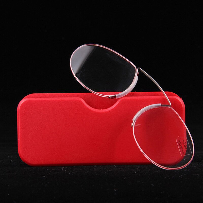 Reading Glasses Manufacturer - Card Style Lightweight Oval Frameless Metal Clip Nose Presbyopic