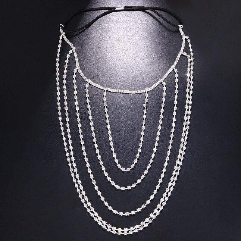 Body Chain for Women Manufacturer - Multilayer Rhinestone Leg Chain Sexy Stainless Steel for Evening Dress
