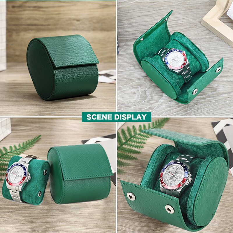 Watch Case Manufacturer - Cross Grain Top Layer Cowhide Shockproof Drop-proof Portable & Custom Logo