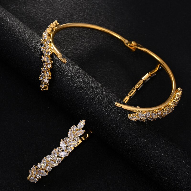 Fashion Bracelets for Women Manufacturer - Zircon Plant Winding Adjustable Finger Simple Design Elegant