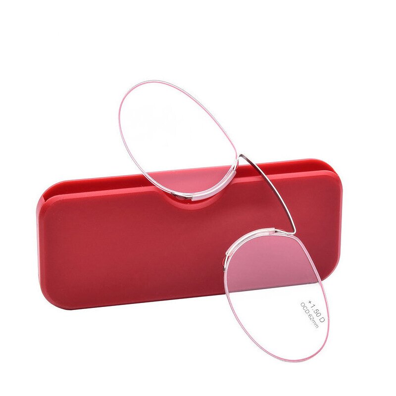 Reading Glasses Manufacturer - Card Style Lightweight Oval Frameless Metal Clip Nose Presbyopic