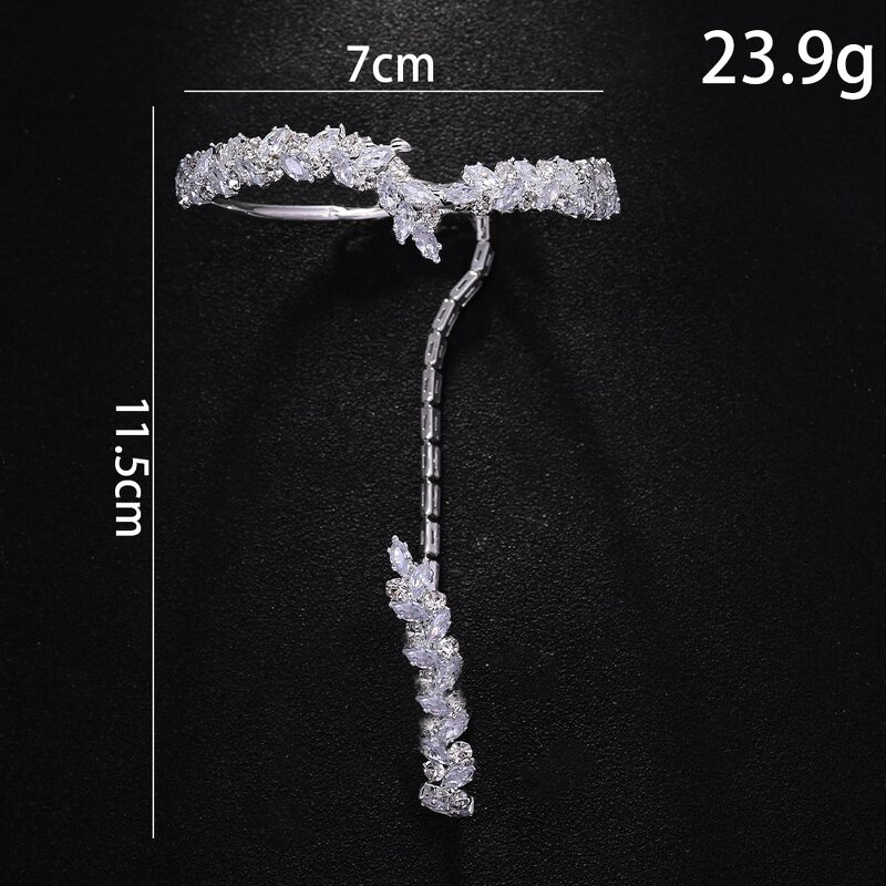 Fashion Bracelets for Women Manufacturer - Zircon Plant Winding Adjustable Finger Simple Design Elegant