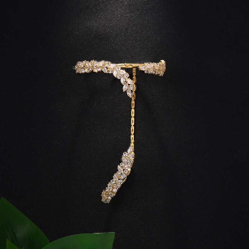 Fashion Bracelets for Women Manufacturer - Zircon Plant Winding Adjustable Finger Simple Design Elegant