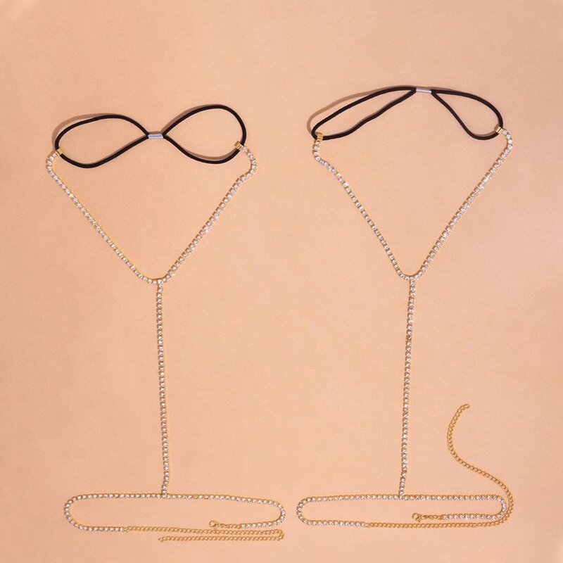 Body Chain Manufacturer - Single Layer Rhinestone Stainless Steel Trendy for Dancing Party
