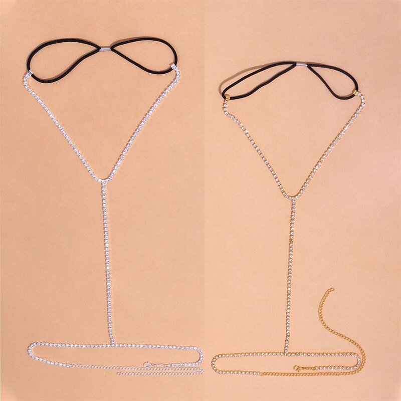 Body Chain Manufacturer - Single Layer Rhinestone Stainless Steel Trendy for Dancing Party