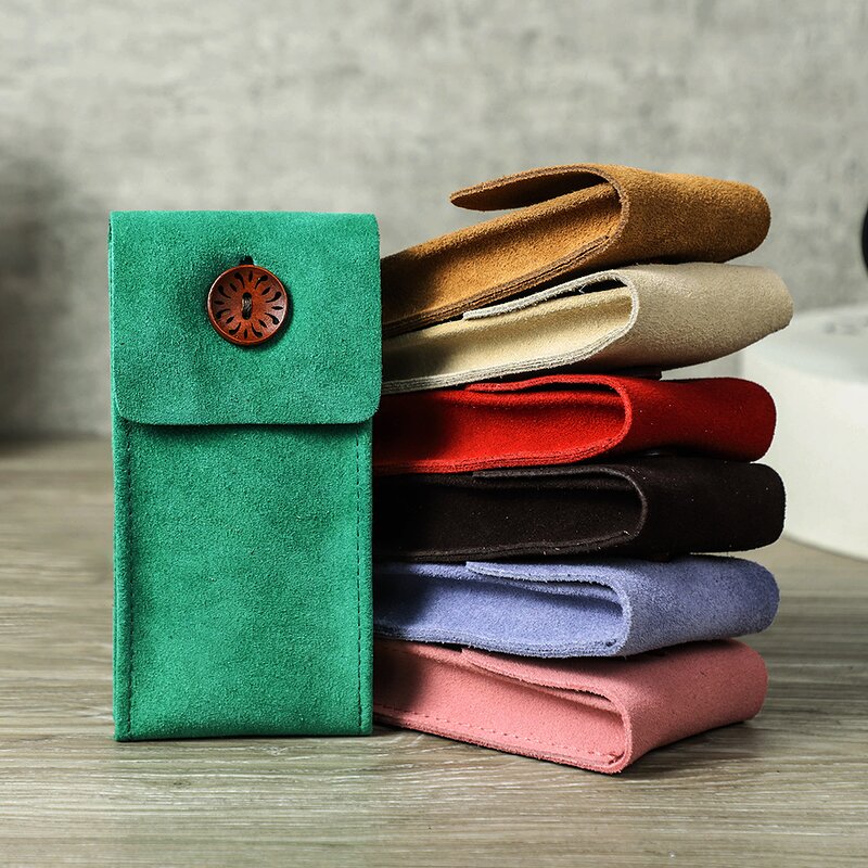 Watch Case Manufacturer - Suede Cowhide Leather Single Casual Mechanical Portable Storage Bag