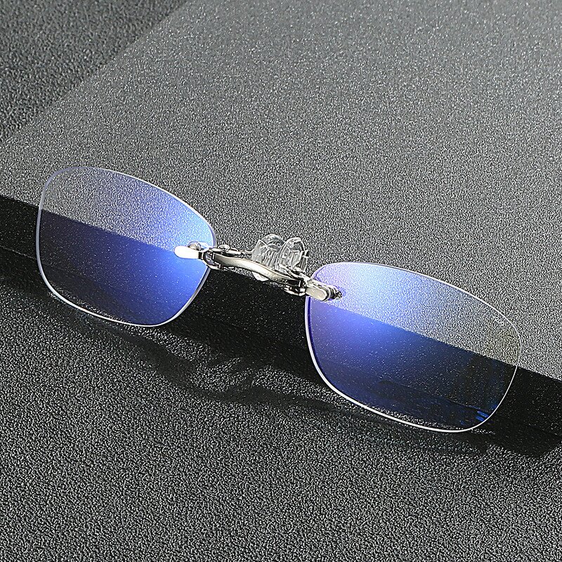 Reading Glasses Manufacturer - Clip Nose Rimless Rectangular Anti Blue Light Portable Light Weight