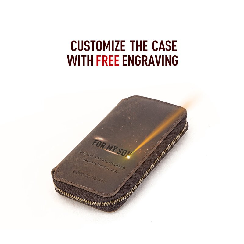 Watch Case Manufacturer - Top Layer Cowhide Leather Handmade Storage Couple Box & Custom LOGO