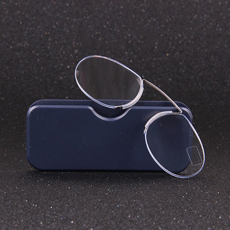 Reading Glasses Manufacturer - Card Style Lightweight Oval Frameless Metal Clip Nose Presbyopic