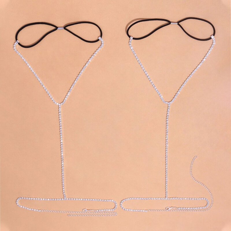 Body Chain Manufacturer - Single Layer Rhinestone Stainless Steel Trendy for Dancing Party
