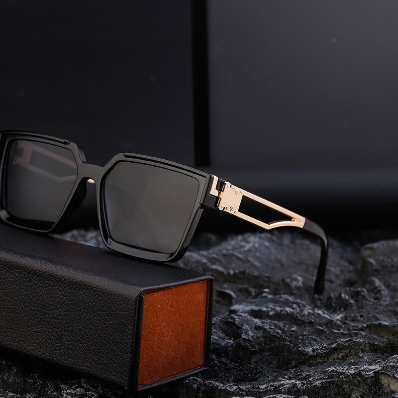 Polarized Sunglasses Manufacturer - Square Frame Blue Black Unisex Classic Sexy Style