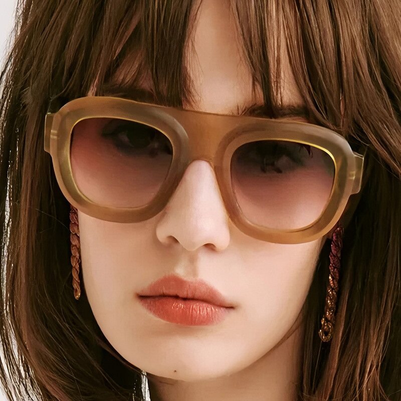 Sunglasses for Women Manufacturer - Large Frame One Piece Square UV400 European & American Trend Outdoor