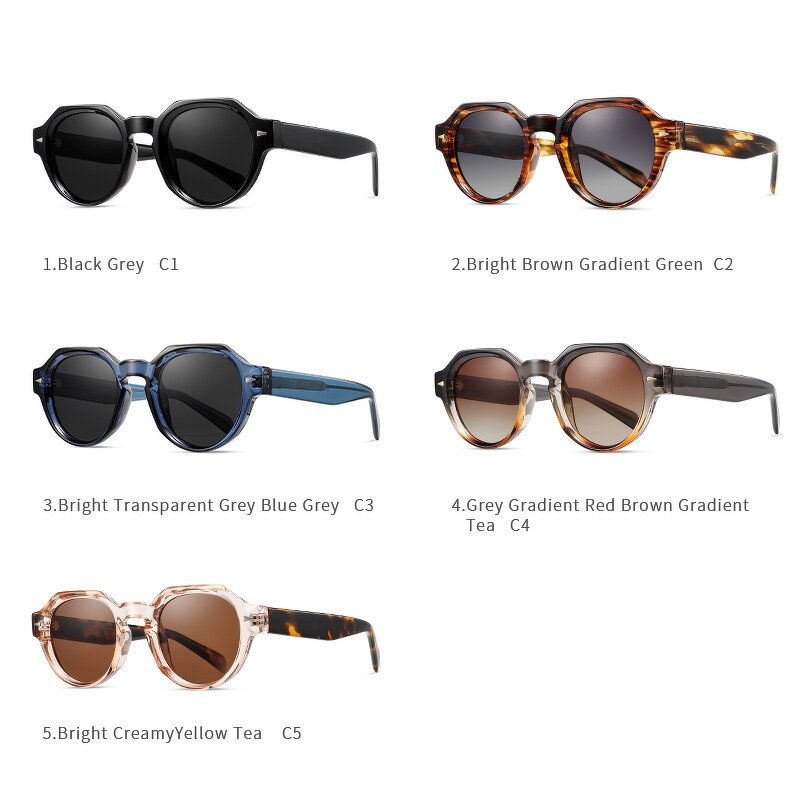 Sunglasses Manufacturer - Blue Metal Frame Polarized Tac Lenses & Custom Logo